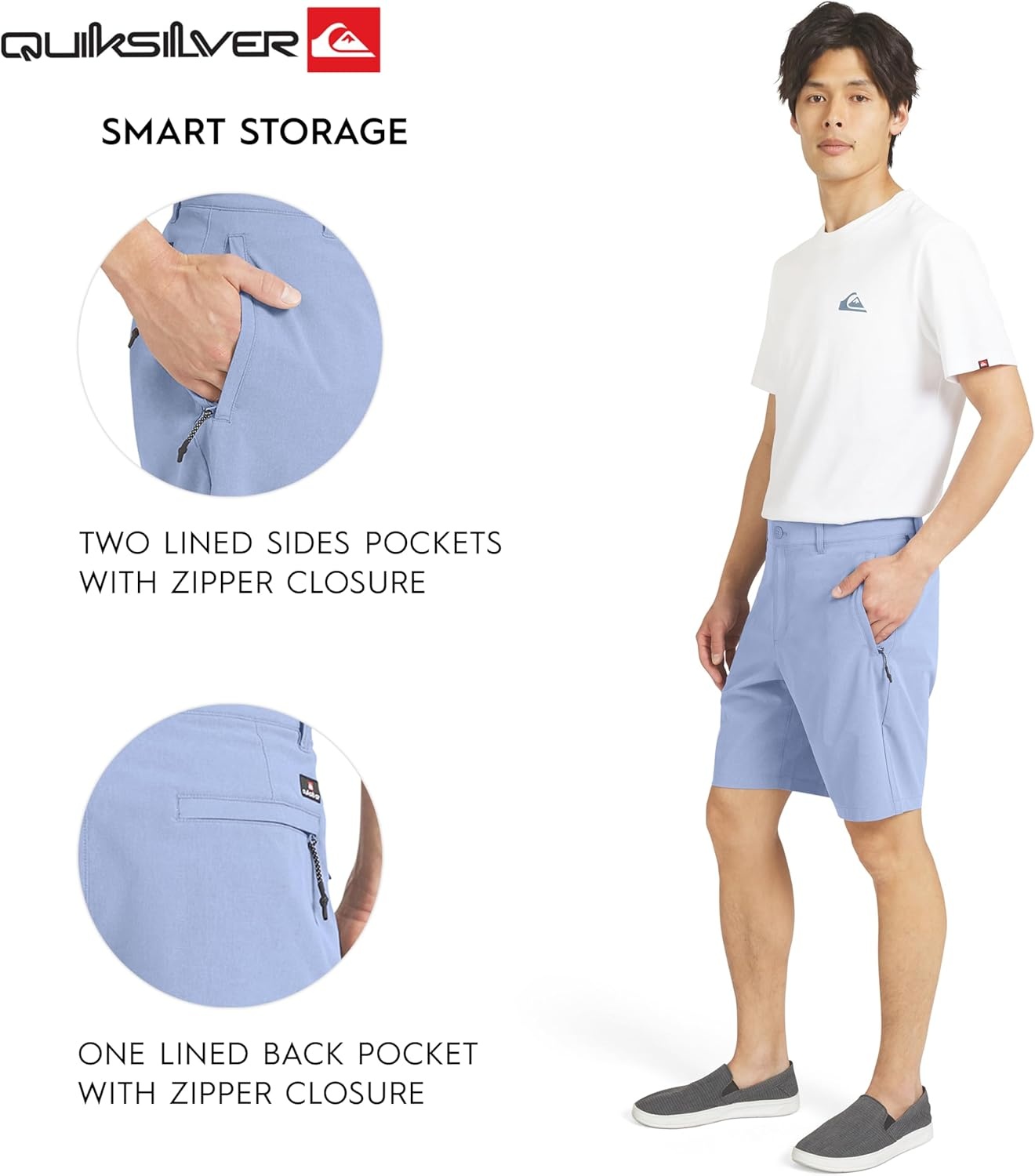 image:imageQuiksilver Mens Quick Dry Performance Fixed Waist 7 Inch Water Friendly Hybrid ShortsFlintstone