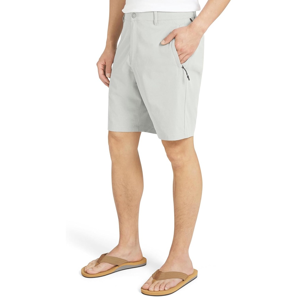 image:imageQuiksilver Mens Quick Dry Performance Fixed Waist 7 Inch Water Friendly Hybrid ShortsGrey