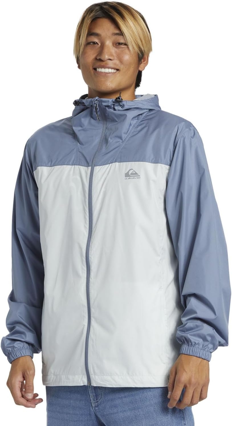 image:imageQuiksilver Mens Overcast Windbreaker Jacket Color Flint Stone Size Large