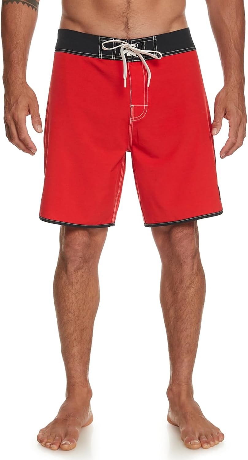 image:imageQuiksilver Mens Original Scallop 18 Boardshort Swim TrunkHigh Risk Red Scallop