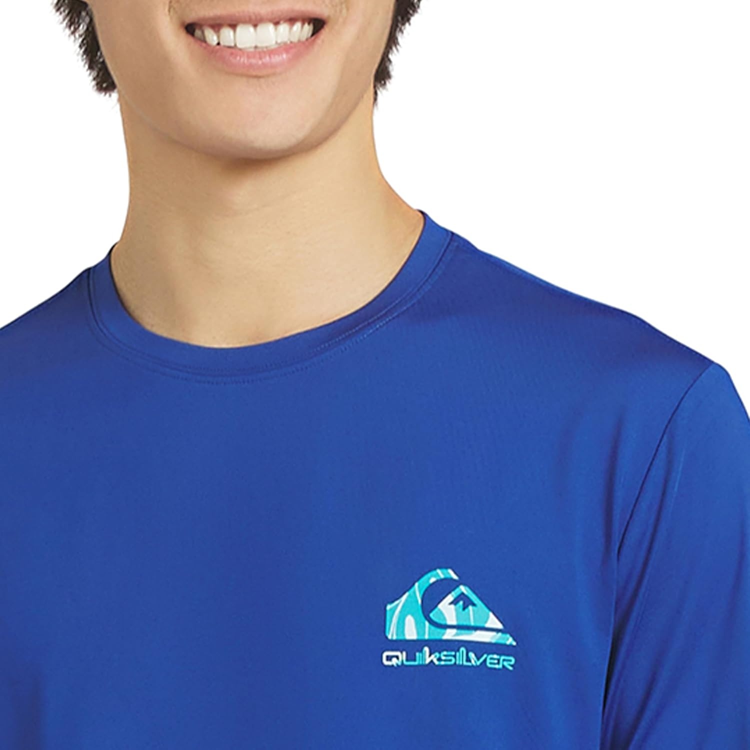 image:imageQuiksilver Mens Swimwear Regular Fit UPF 50 Long Sleeve Sun Tee Rash Guard Shirt SXXLBlue Quartz