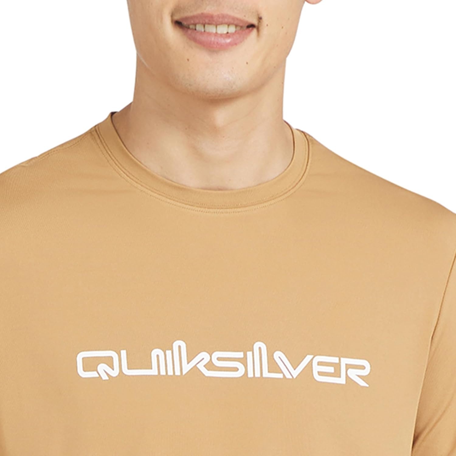 image:imageQuiksilver Mens Swimwear Regular Fit UPF 50 Short Sleeve Sun TeeTobacco Brown
