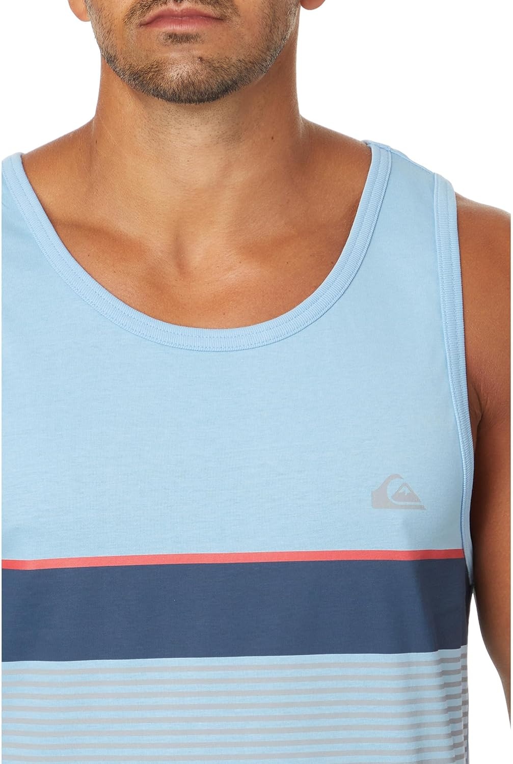 image:imageQuiksilver Mens Tijuana Stripe Tank Mj0 Screen TeeBlue Bell