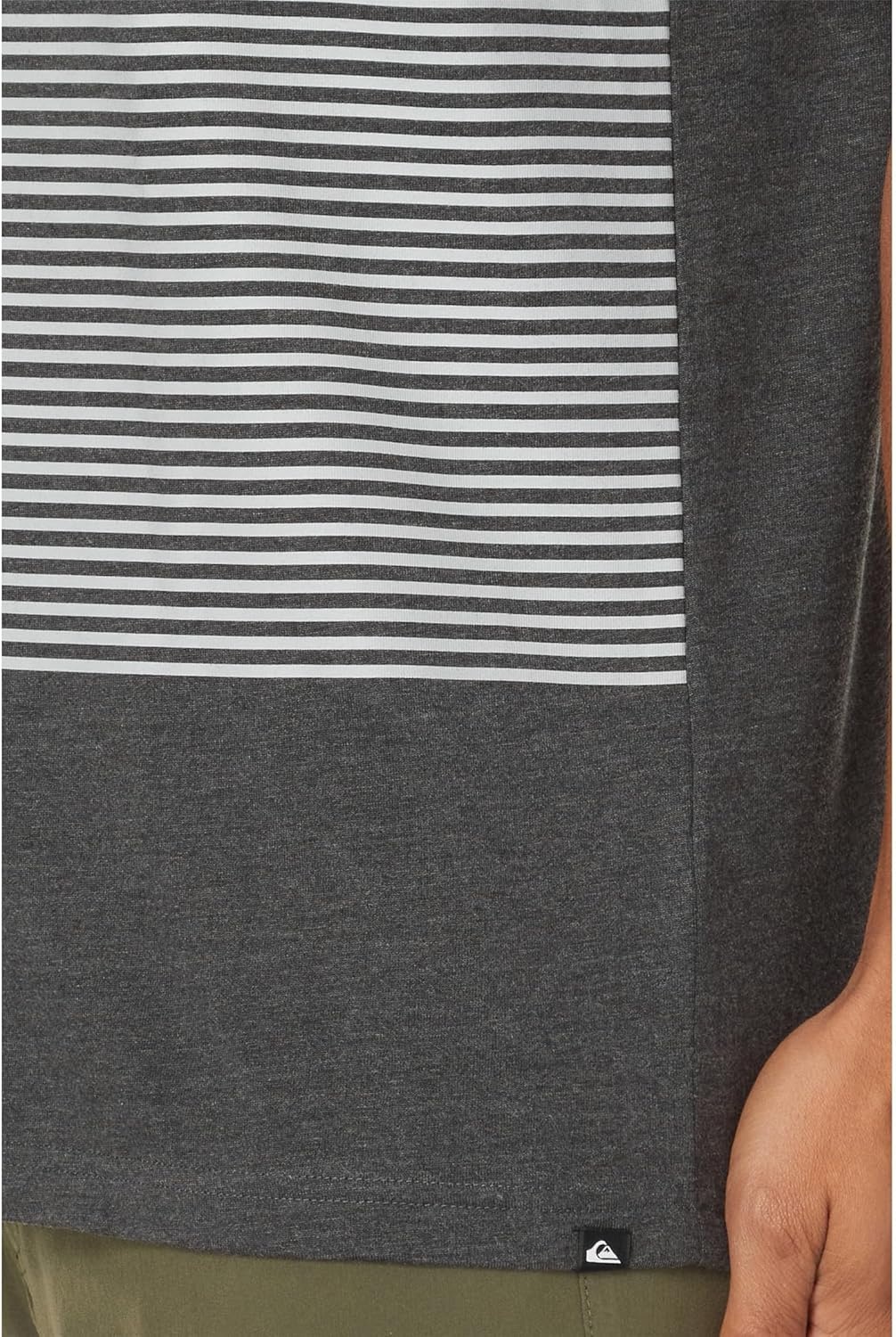 image:imageQuiksilver Mens Tijuana Stripe Tank Mj0 Screen TeeCharcoal Heather