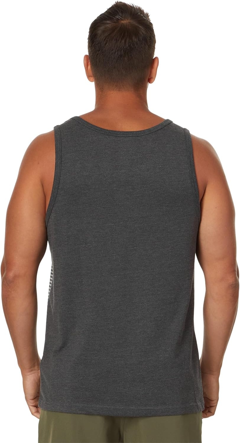 image:imageQuiksilver Mens Tijuana Stripe Tank Mj0 Screen TeeCharcoal Heather