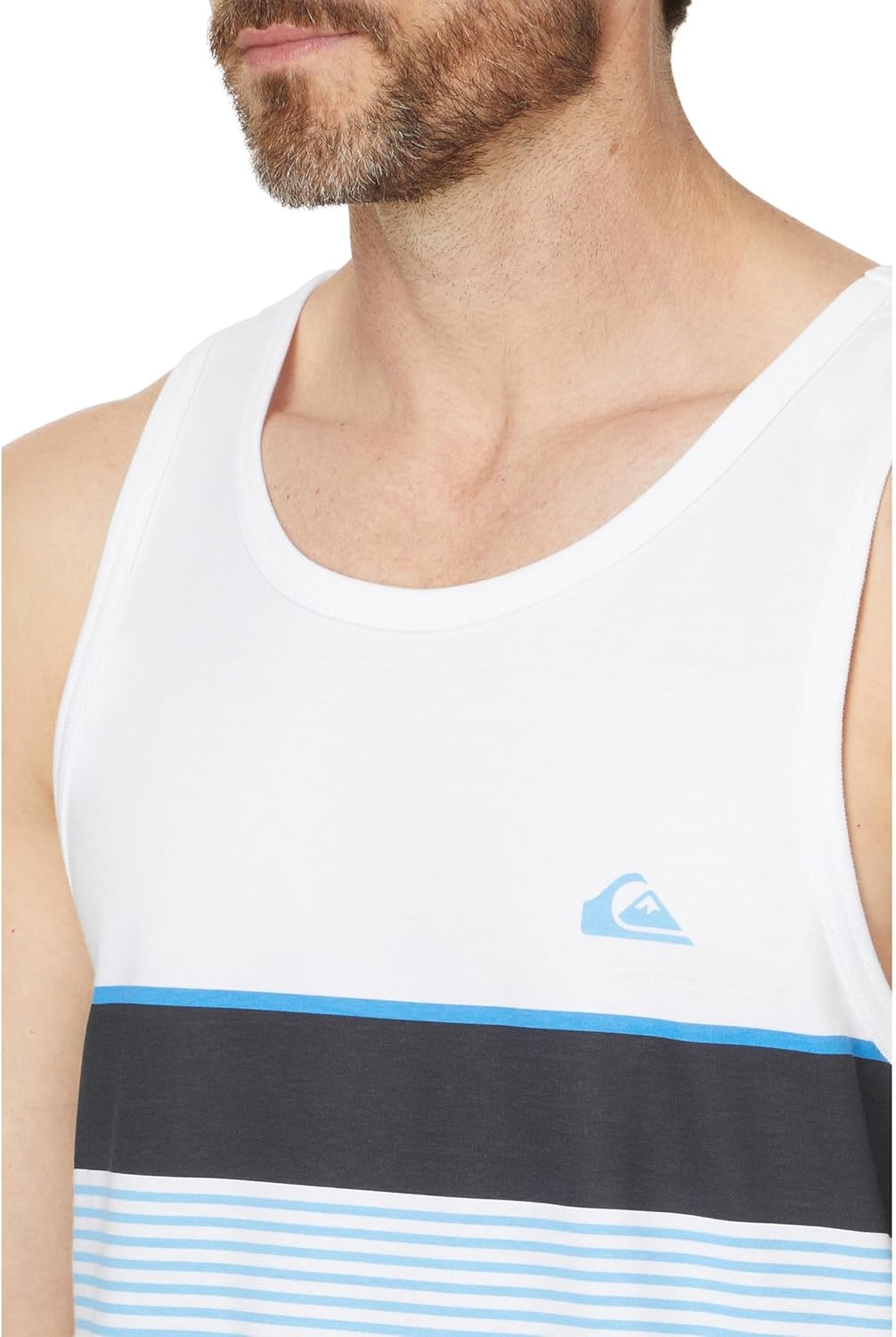 image:imageQuiksilver Mens Tijuana Stripe Tank Mj0 Screen TeeWhite