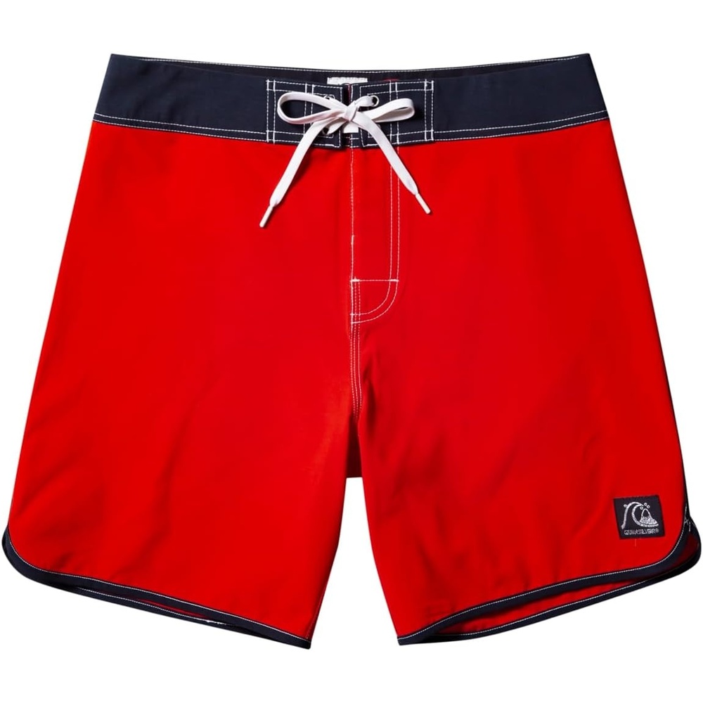 image:imageQuiksilver Mens Original Scallop 18 Boardshort Swim TrunkHigh Risk Red Scallop