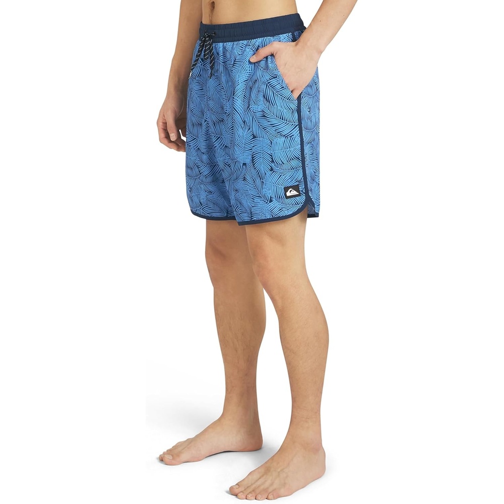 image:imageQuiksilver Mens Swimwear Regular Fit Stretchable Comfort Liner Swim Trunks SXXLFloral Design Total Eclipse
