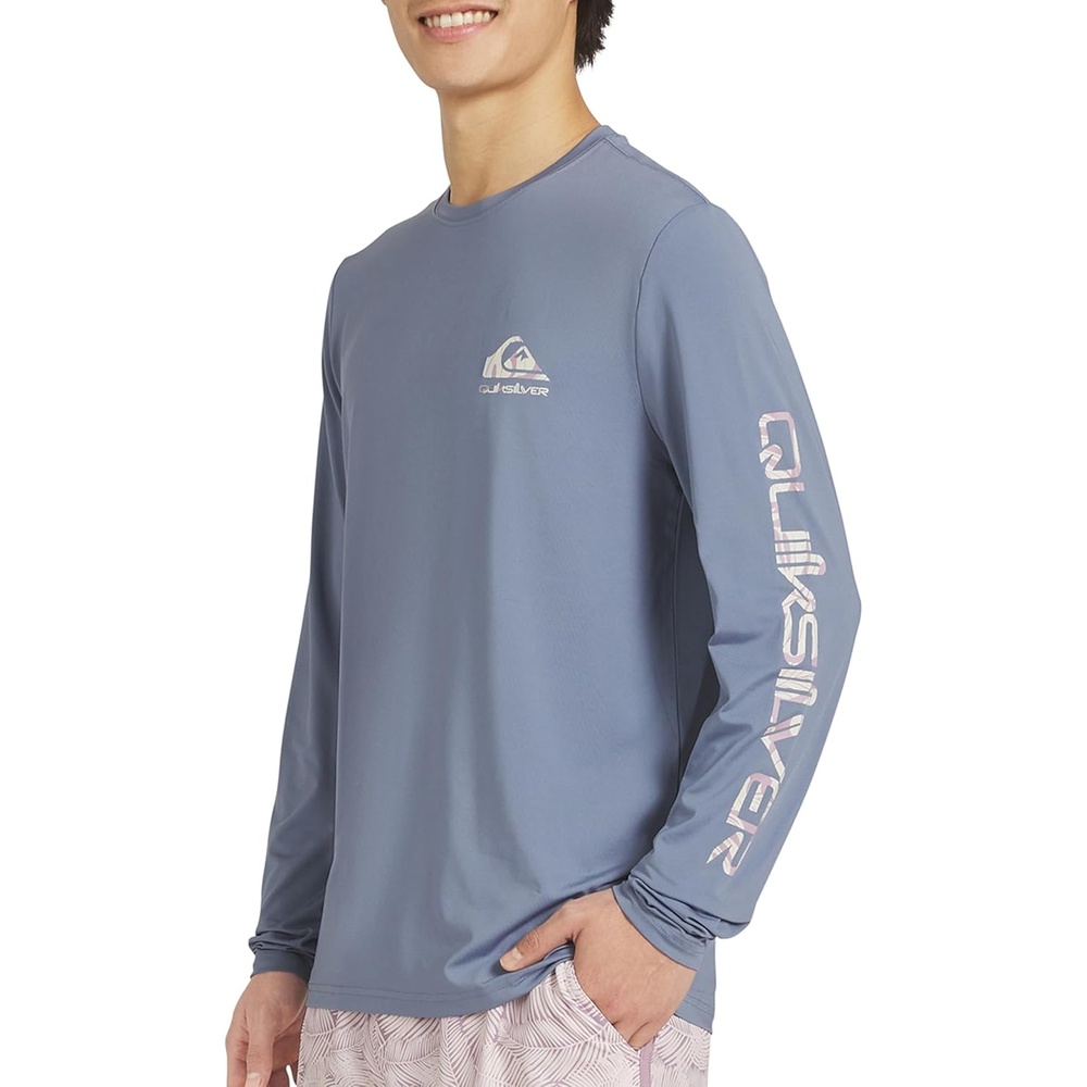 image:imageQuiksilver Mens Swimwear Regular Fit UPF 50 Long Sleeve Sun Tee Rash Guard Shirt SXXLFlintstone