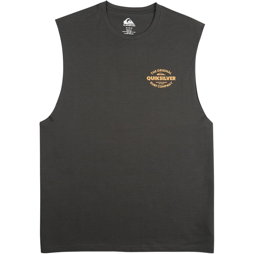 image:imageQuiksilver Mens The Shed Tank Top Oversized Cotton Muscle Tank Phantom