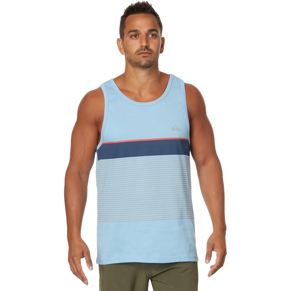 image:imageQuiksilver Mens Tijuana Stripe Tank Mj0 Screen TeeBlue Bell