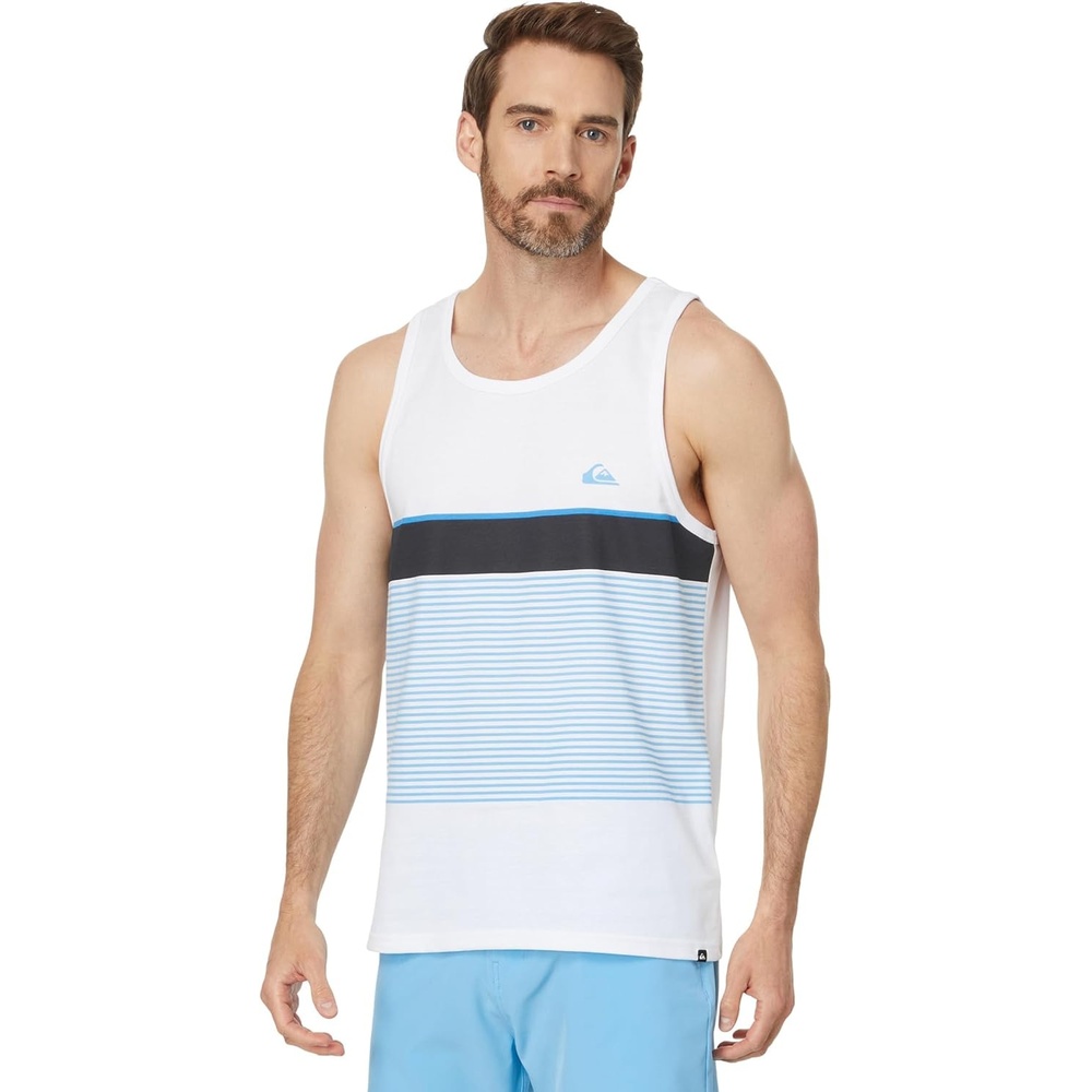 image:imageQuiksilver Mens Tijuana Stripe Tank Mj0 Screen TeeWhite