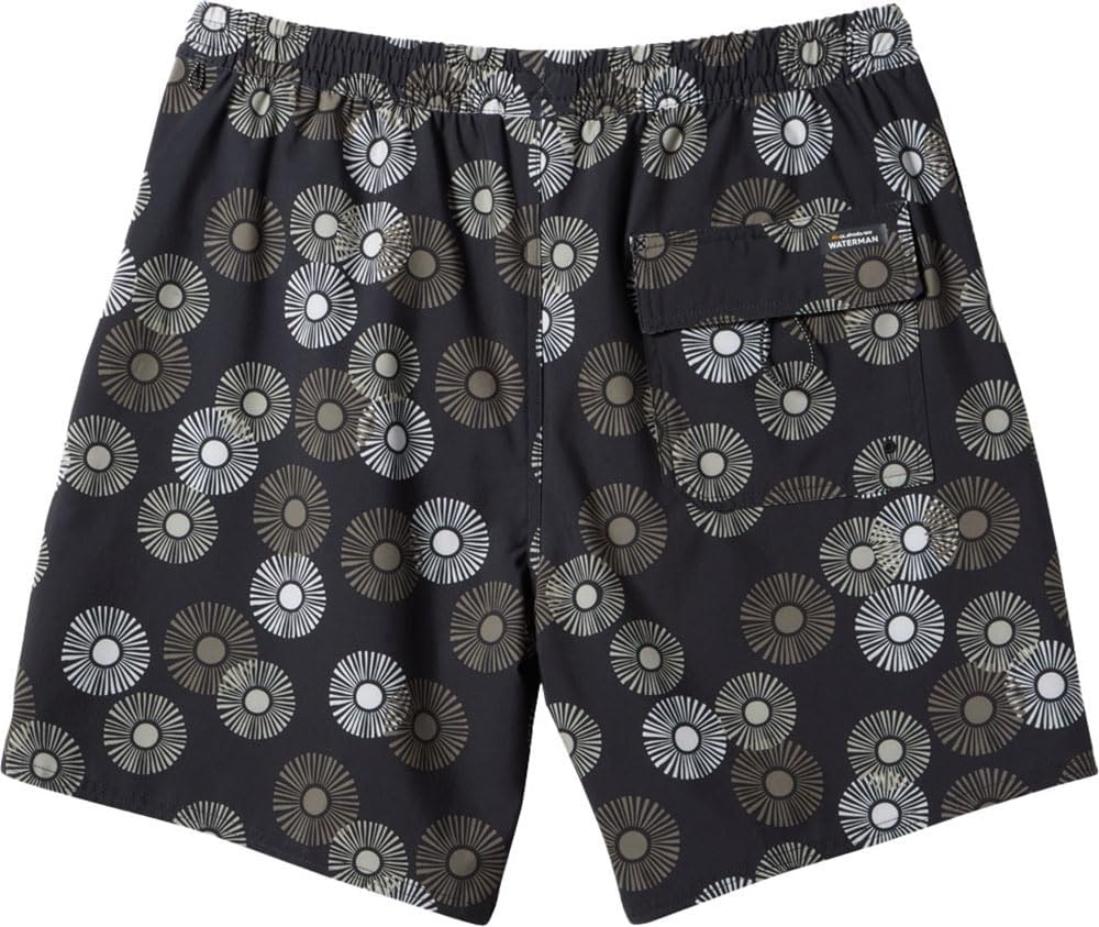 image:imageQuiksilver Mens Urchin Volley 17 Elastic Waist Swim TrunksUrchinBlack