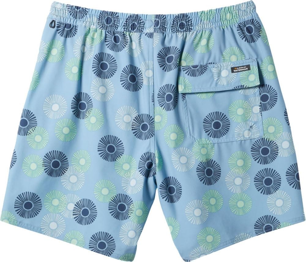 image:imageQuiksilver Mens Urchin Volley 17 Elastic Waist Swim TrunksUrchinDusk Blue