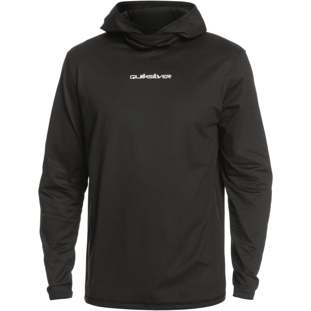 image:imageQuiksilver Mens Urban Dredge Hd Hooded Long Sleeve Surf Tee RashguardBlack