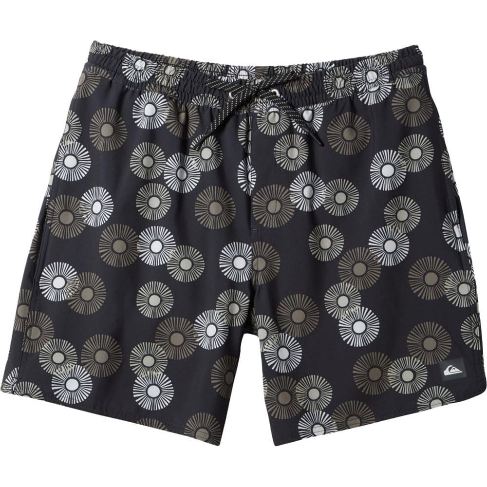image:imageQuiksilver Mens Urchin Volley 17 Elastic Waist Swim TrunksUrchinBlack